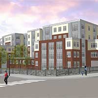 Rendering of Commons at Providence Station