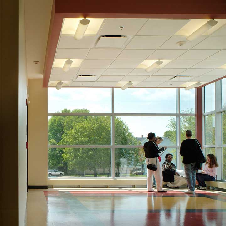 Photo of interior of CCRI Liston Campus building addition