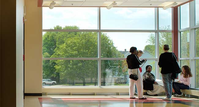 Photo of interior of CCRI Liston Campus building addition